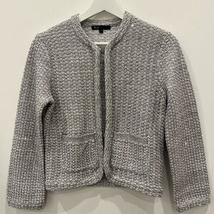 Maje Gray Textured Blazer